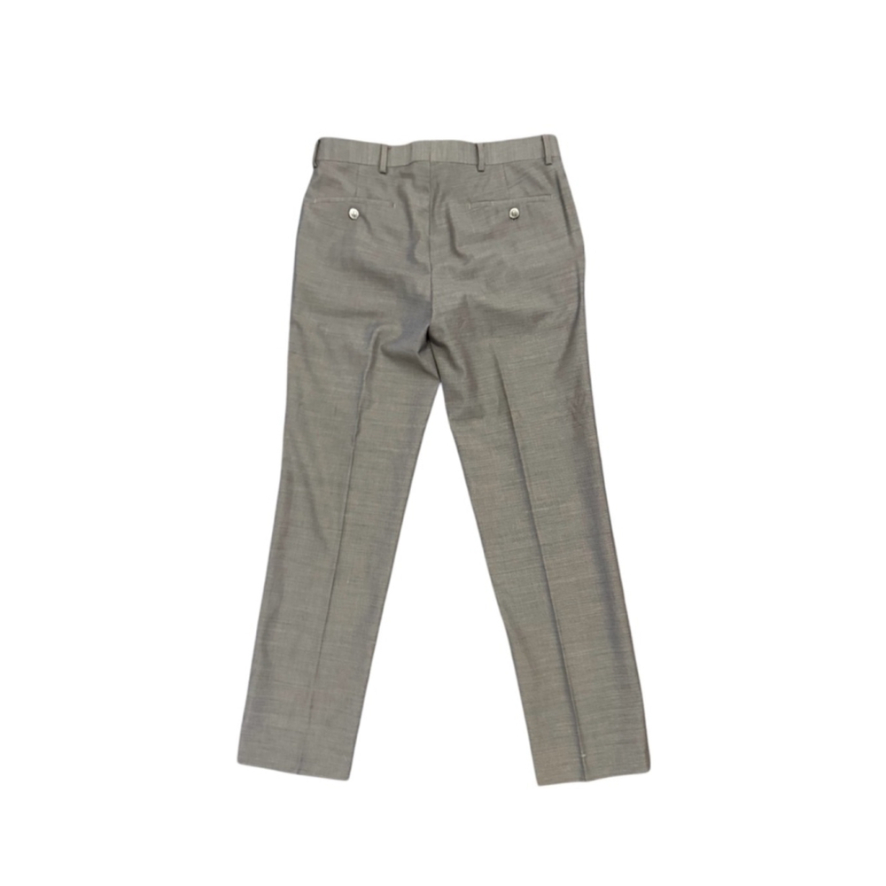 Lanificio De Biella Mens Wool Sienna Suit Pants Size 32R Grey Lightweight - Picture 2 of 9